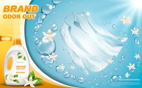 Laundry detergent ad Illustrazione stock