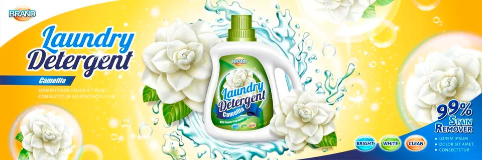 Laundry detergent ads Stock Illustration