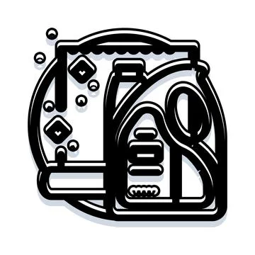 Laundry detergent and soap for household cleaning and hygiene Stock Illustration