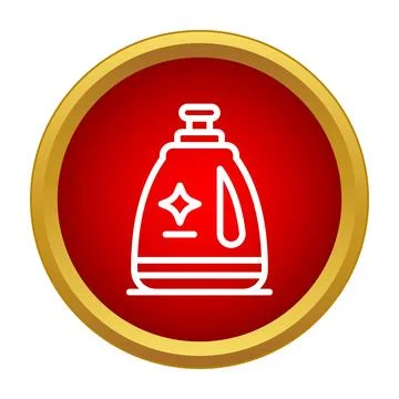 Laundry detergent bottle cleaning product icon Stock Illustration