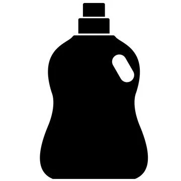 Laundry detergent bottle icon. bottle laundry product sign. household Stock Illustration