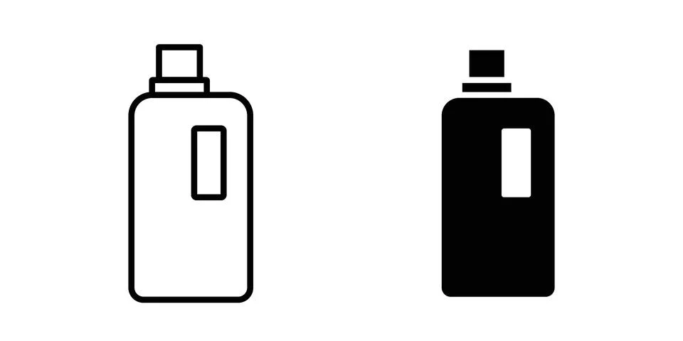 Laundry detergent bottle icon bundle for website design projects Stock Illustration