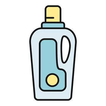 Laundry detergent bottle icon for household cleaning Stock Illustration