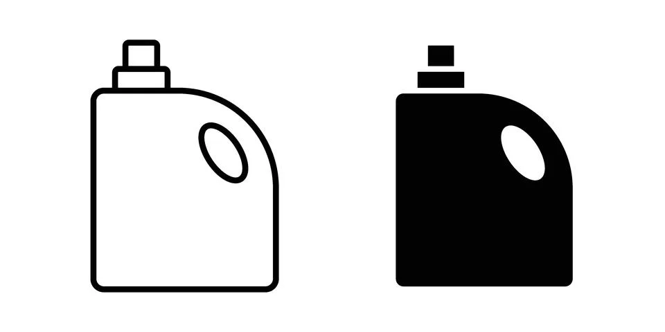 Laundry detergent bottle icon for web projects Stock Illustration