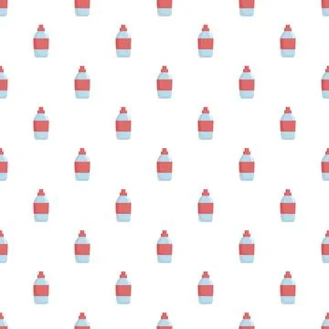 Laundry detergent bottles creating a seamless repeating pattern Stock Illustration