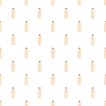 Laundry detergent bottles creating seamless pattern on background イラスト素材