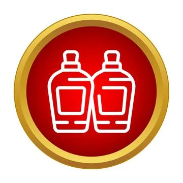 Laundry detergent bottles for washing and cleaning clothes Stock Illustration