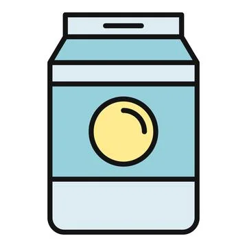 Laundry detergent box icon for cleaning chores Stock Illustration