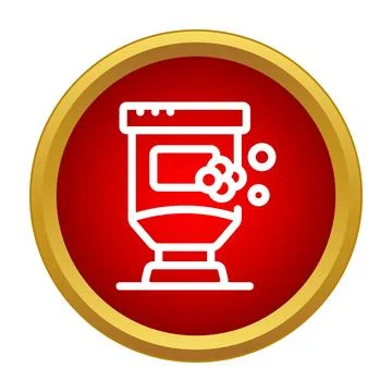 Laundry detergent icon showing cleaning powder bubbles Stock Illustration