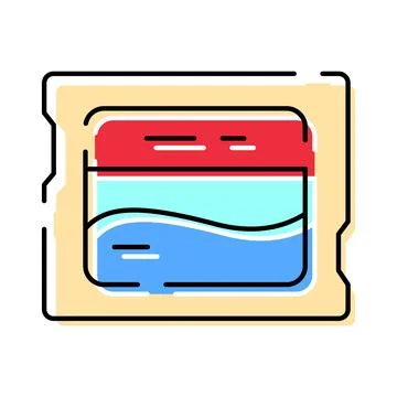 Laundry detergent liquid pod pack icon presenting cleaning chemical Stock Illustration