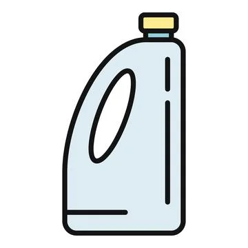 Laundry detergent or bleach in plastic jug icon Stockillustratie