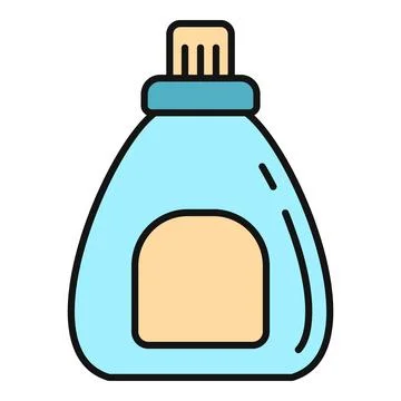 Laundry detergent or fabric softener bottle icon Stock Illustration