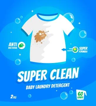 Laundry detergent package Stock Illustration