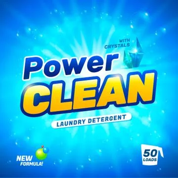 Laundry detergent package Stock Illustration