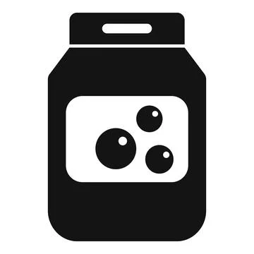 Laundry detergent package with soap bubbles icon showing washing concept Stock Illustration