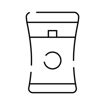 Laundry detergent packaging bottle cleaning supply icon Stock Illustration
