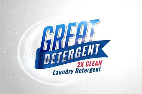 Laundry detergent packaging concept for clean fabrics Stock Illustration