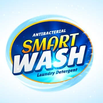 Laundry detergent packaging concept template Stock Illustration