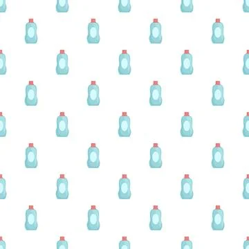 Laundry detergent plastic bottles seamless pattern design Stock Illustration