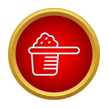 Laundry detergent powder scoop measuring icon Stock Illustration