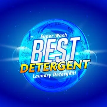 Laundry detergent product packaging concept vector design Stock Illustration
