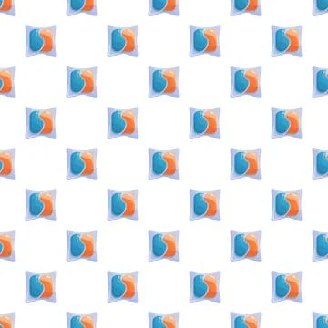 Laundry detergent washing capsules cleaning pods seamless pattern Stock Illustration