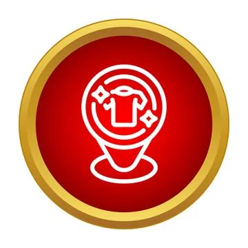 Laundry dry cleaning service location map pointer icon Stock Illustration