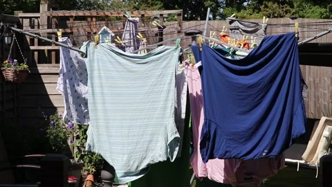 Laundry drying Video stock 131299824