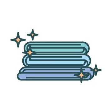 Laundry folded clothes 스톡 일러스트