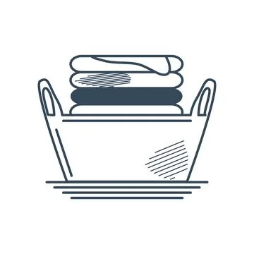 Laundry folded clothes 스톡 일러스트