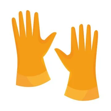 Laundry gloves isolated icon Stock Illustration
