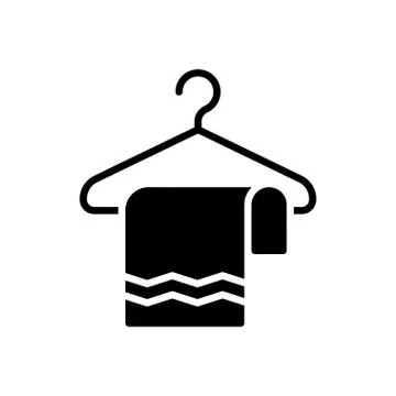 Laundry glyph flat icon Illustrazione stock