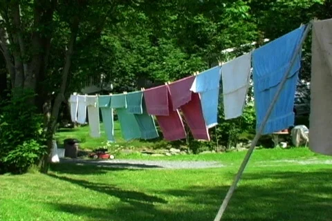 Laundry Hanging Video stock 137176