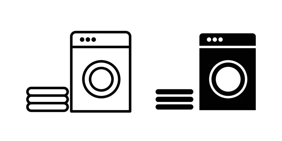 Laundry icon design. Simple Vector illustrations.. Stock Illustration