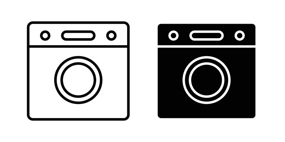 Laundry icon illustration vector, icon set for apps Stock Illustration