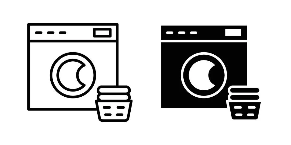 Laundry icon set, collection of vector icons Stock Illustration