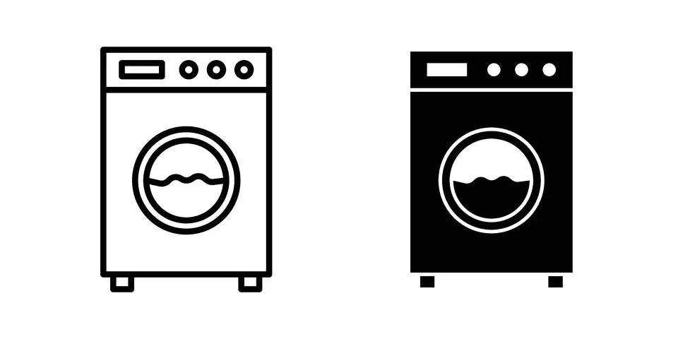 Laundry icon set. Vector EPS 10 Stock Illustration