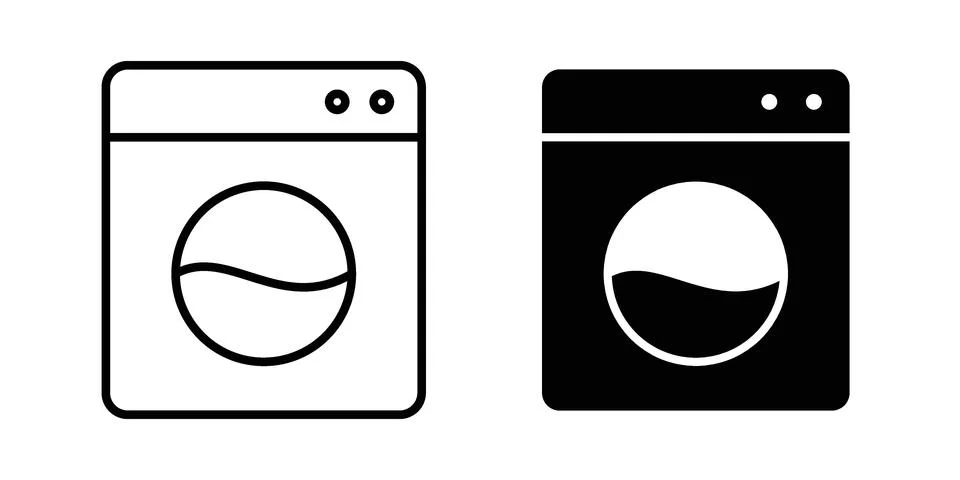 Laundry icon vector, illustration icon set Stock Illustration