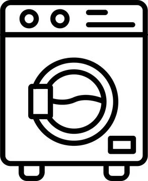 Laundry Line Icon Design Stock Illustration