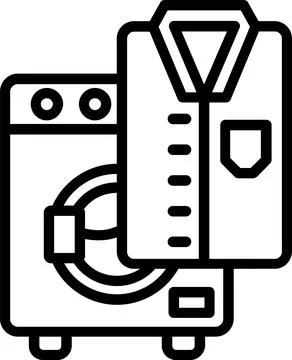 Laundry Line Icon Design Stock-Illustration