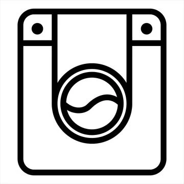 Laundry line icon vector illustration isolated on white background Stock Illustration