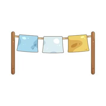 Laundry line Stock Illustration