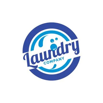 Laundry logo design Stock Illustration