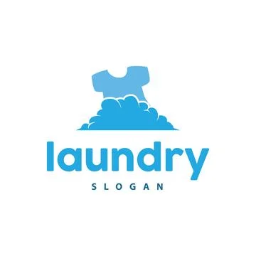 Laundry logo design modern concept of clothes cleanliness laundry service w.. Stock Illustration