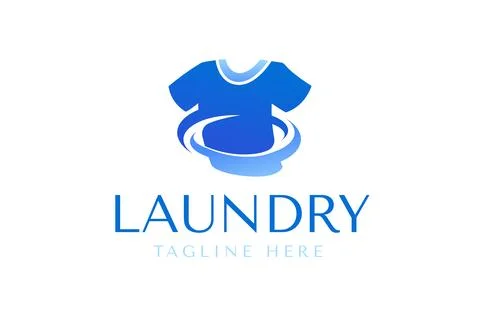 Laundry logo design template. Fast and clean laundry service logo Stock Illustration