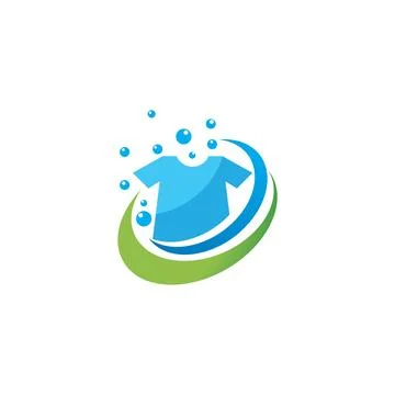 Laundry logo vector 스톡 일러스트
