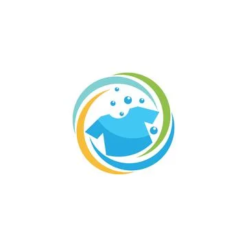 Laundry logo vector Stock Illustration