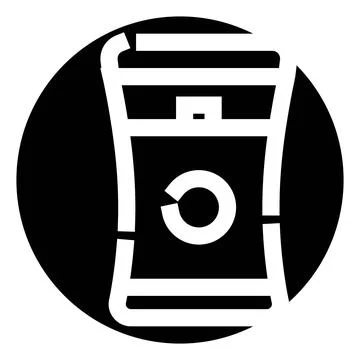 Laundry machine appliance icon in round shape 库存插图