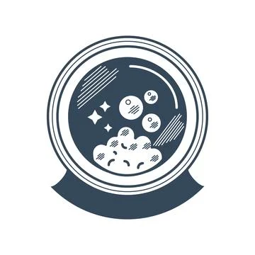 Laundry machine bubbles Stock Illustration