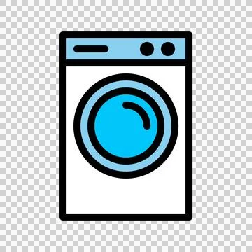 Laundry Machine Color Icon. Editable Stroke. Can be used for website UI  Stock Illustration